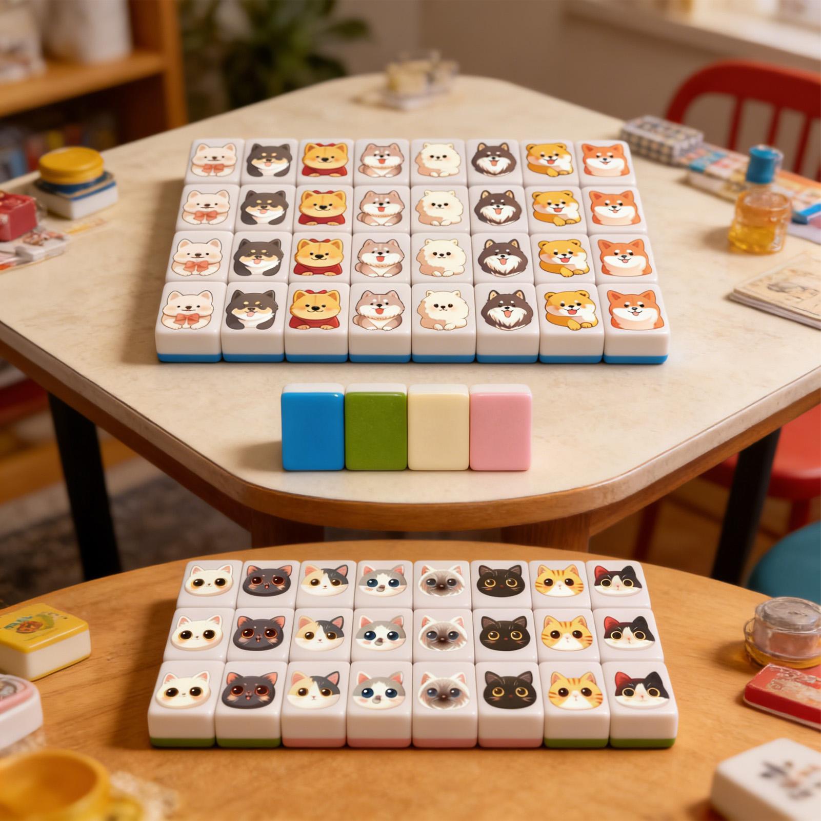Board Game Enthusiast - 65Pcs mini Mahjong Board Games Set