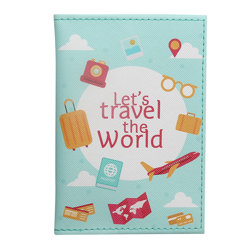 Card Sleeves Protector - Travel Around The World Passport Cover
