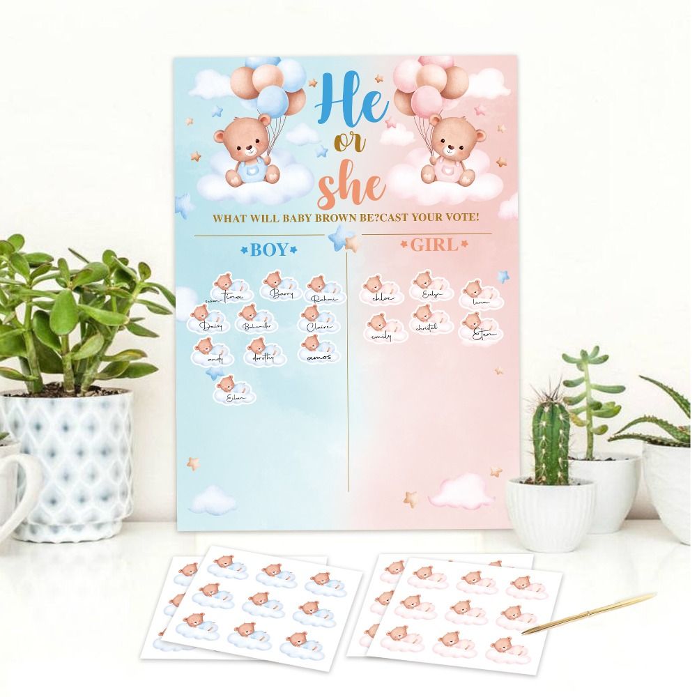 With Stickers Gender Revealed  - огляд і ціна Board Game Who Is It