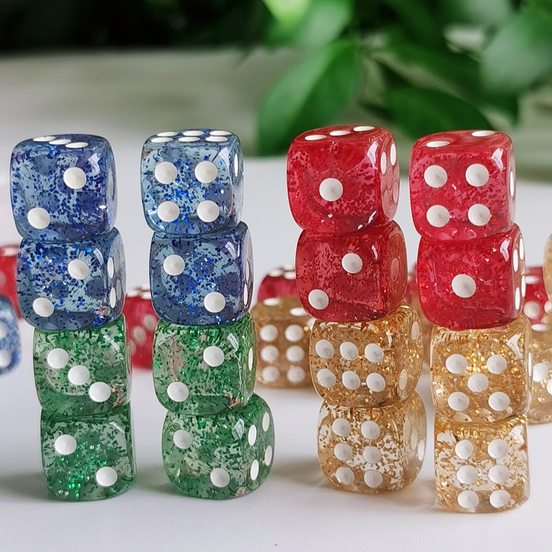 Set of 10pcs Glitter Dice Roll - огляд і ціна Board Game Digital