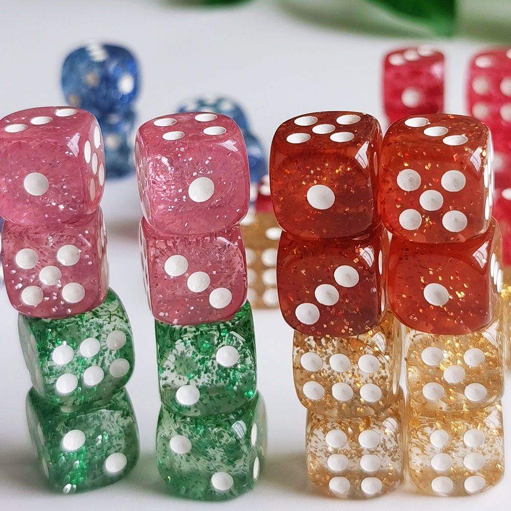 Set of 10pcs Glitter Dice Roll - огляд і ціна Board Game Digital