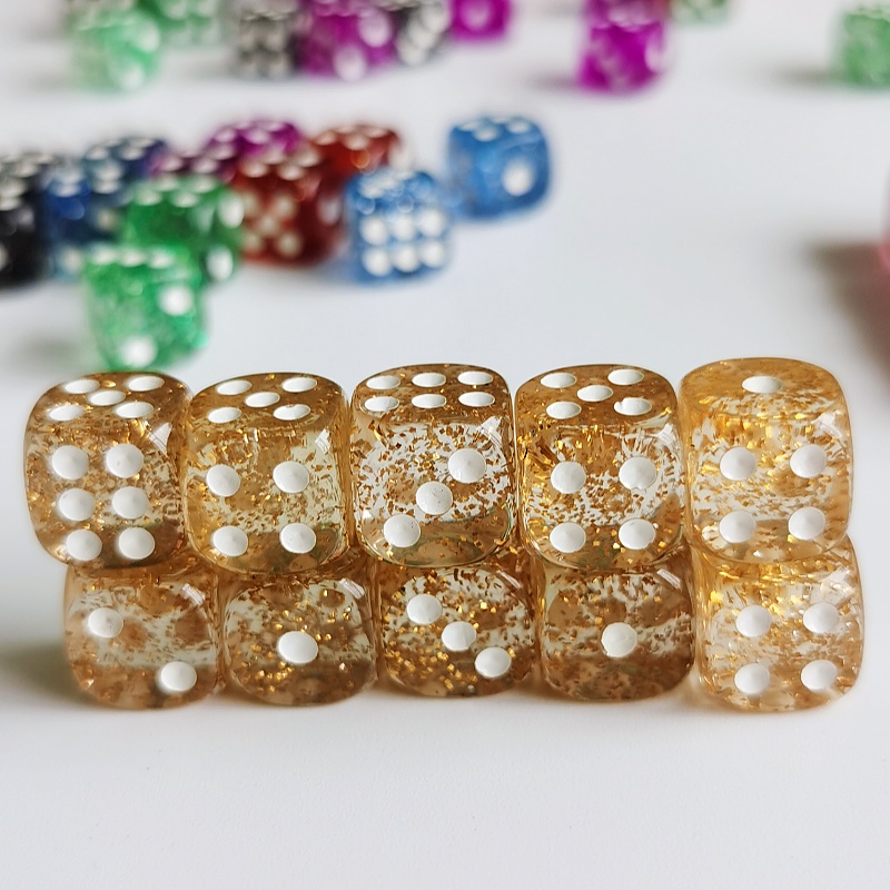 Set of 10pcs Glitter Dice Roll - огляд і ціна Board Game Digital