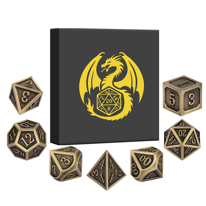 7pcs/set Metal Polyhedral Dice - огляд і ціна Board Game Roleplay