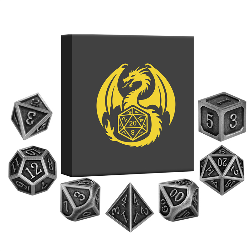 7pcs/set Metal Polyhedral Dice - огляд і ціна Board Game Roleplay