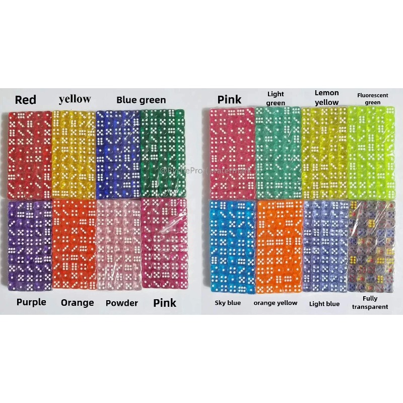 100 Pieces Colored 14mm Acryli - огляд і ціна Board Game Digital