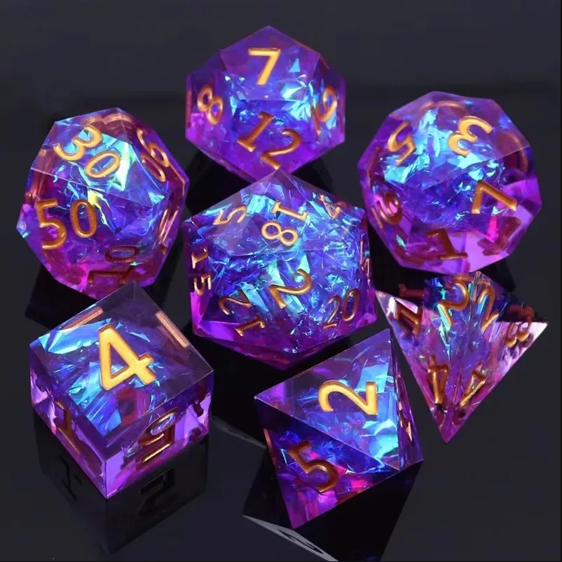 7PCS Resin Dices Set Multi-sha - огляд і ціна Board Game Roleplay