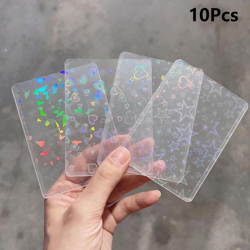 10Pcs Holographic Laser Clear  - огляд і ціна Card Sleeves Protector
