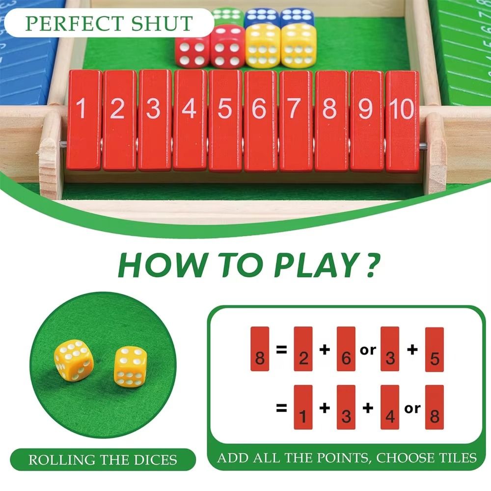Shut The Box Table Board Game  - огляд і ціна Board Game Digital