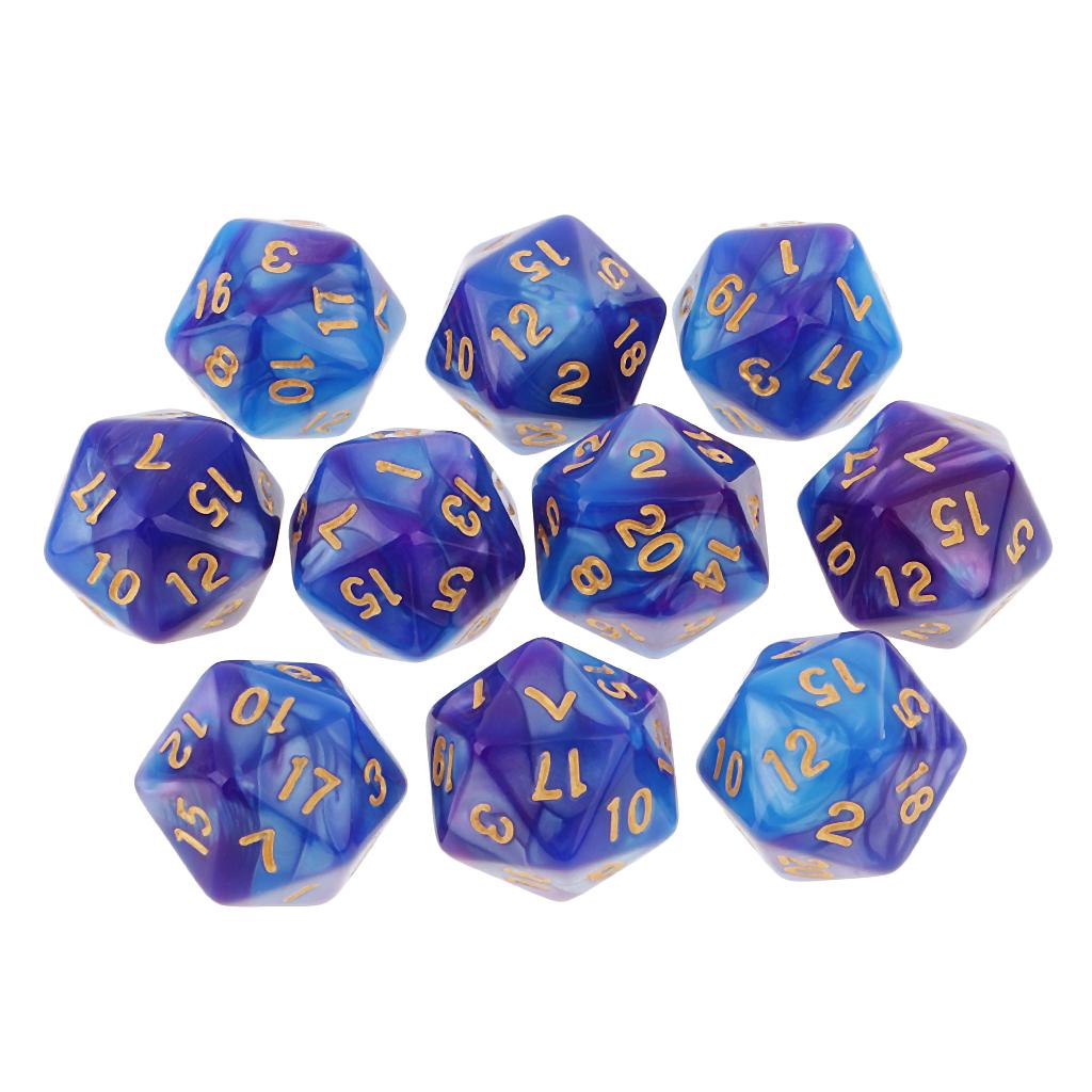 10pcs Polyhedral 20 Sided Dice - огляд і ціна Board Game Digital