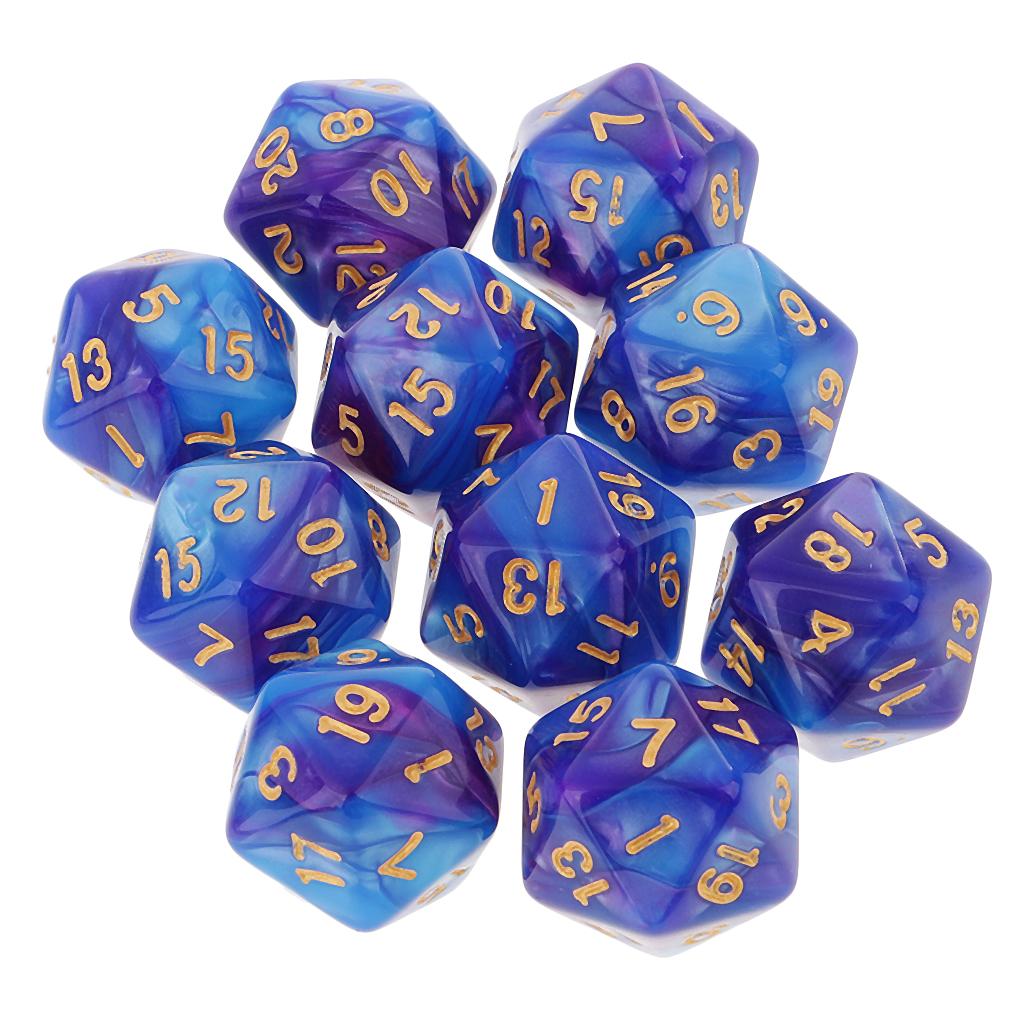 10pcs Polyhedral 20 Sided Dice - огляд і ціна Board Game Digital