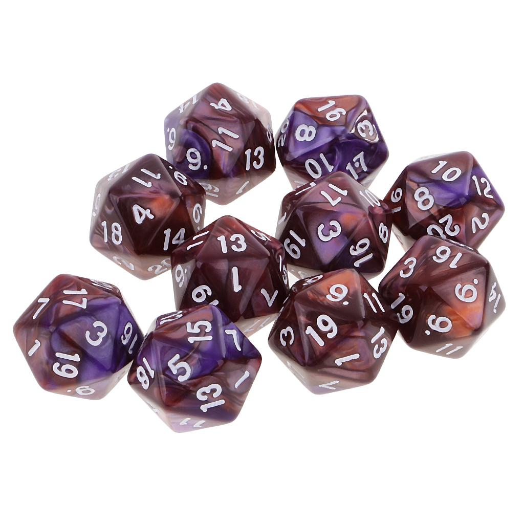 10pcs Polyhedral 20 Sided Dice - огляд і ціна Board Game Digital
