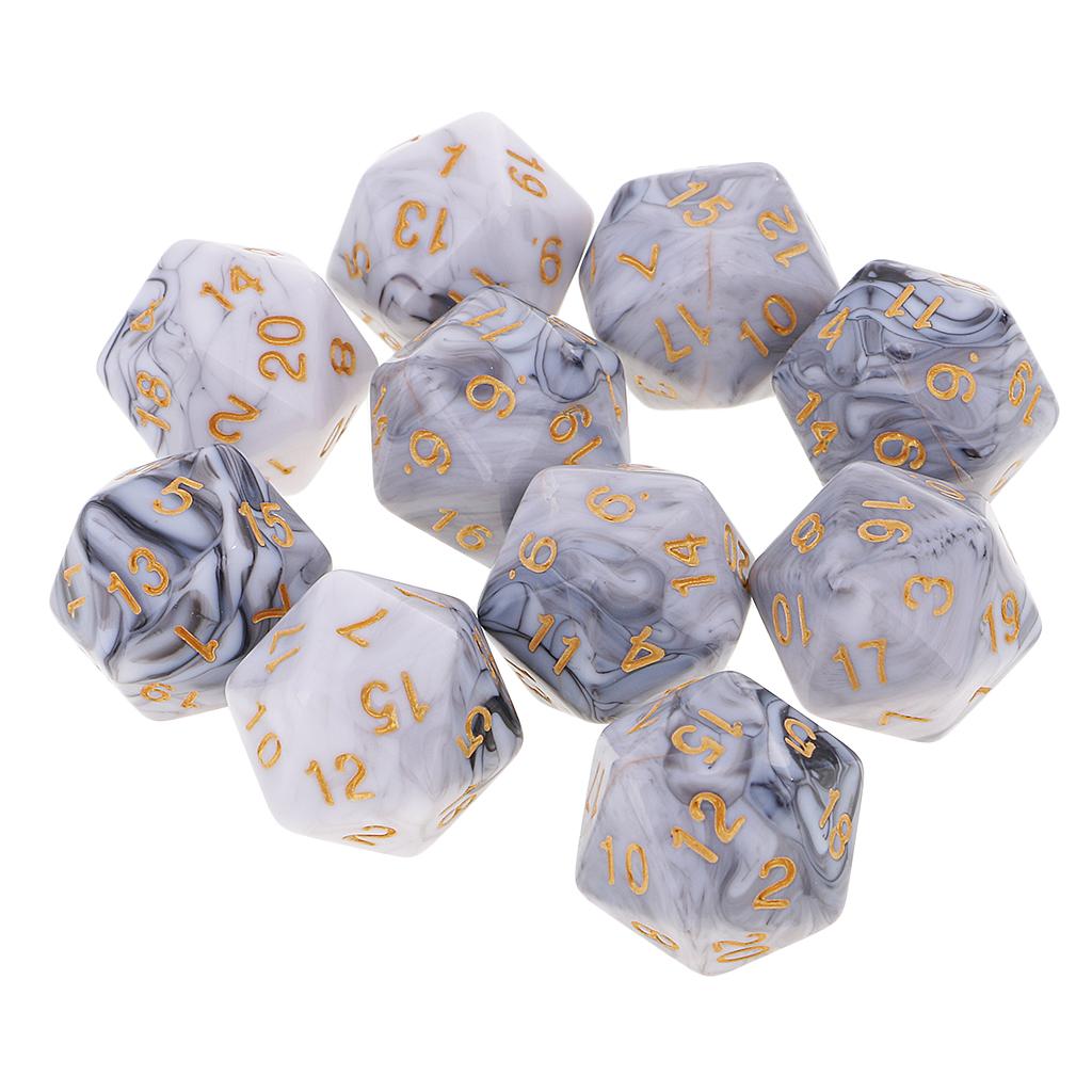10pcs Polyhedral 20 Sided Dice - огляд і ціна Board Game Digital