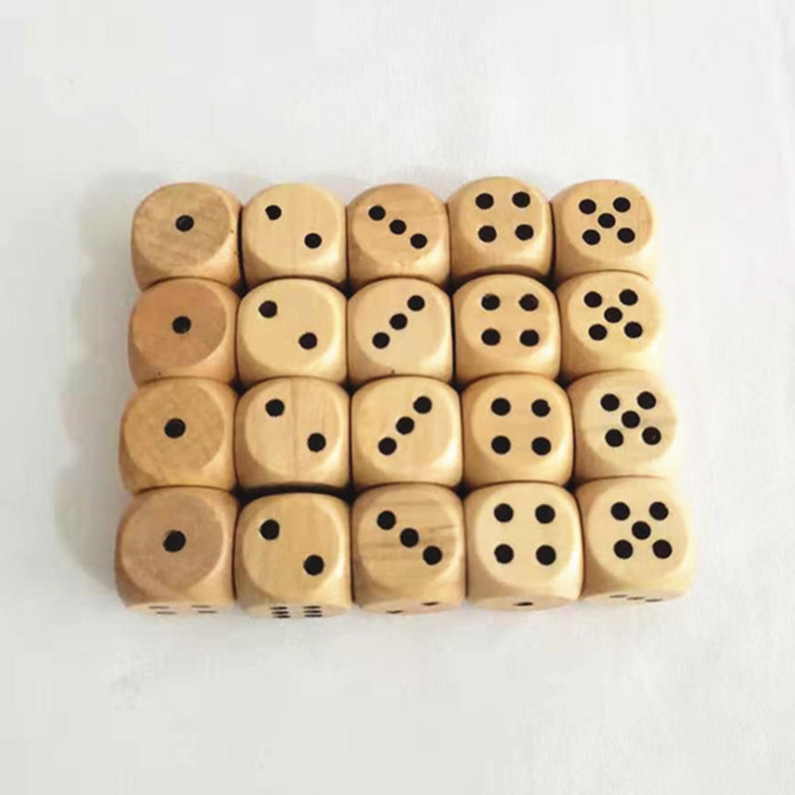 Wooden Six Sided Dice Set 2cm  - огляд і ціна Board Game Roleplay