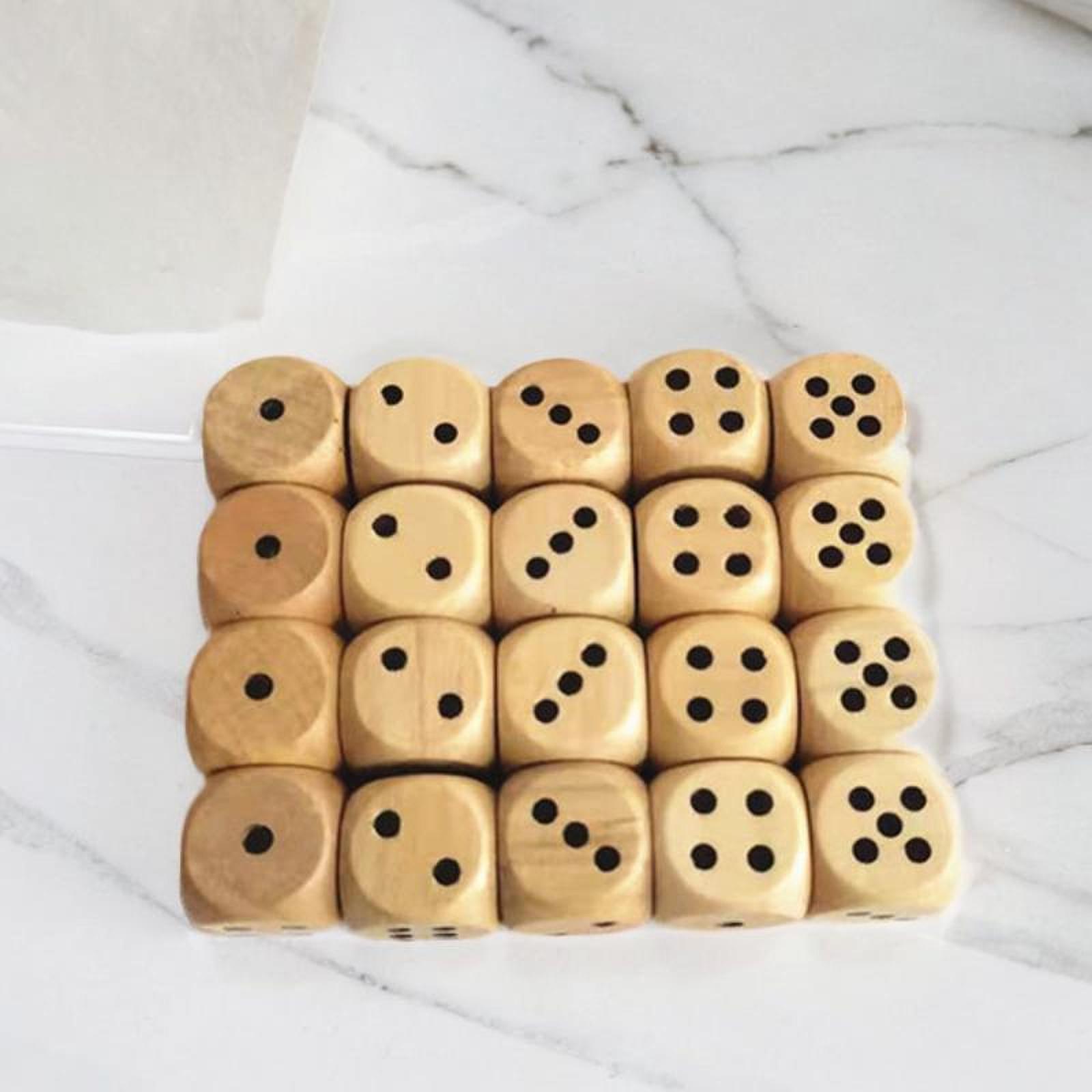 Wooden Six Sided Dice Set 2cm  - огляд і ціна Board Game Roleplay