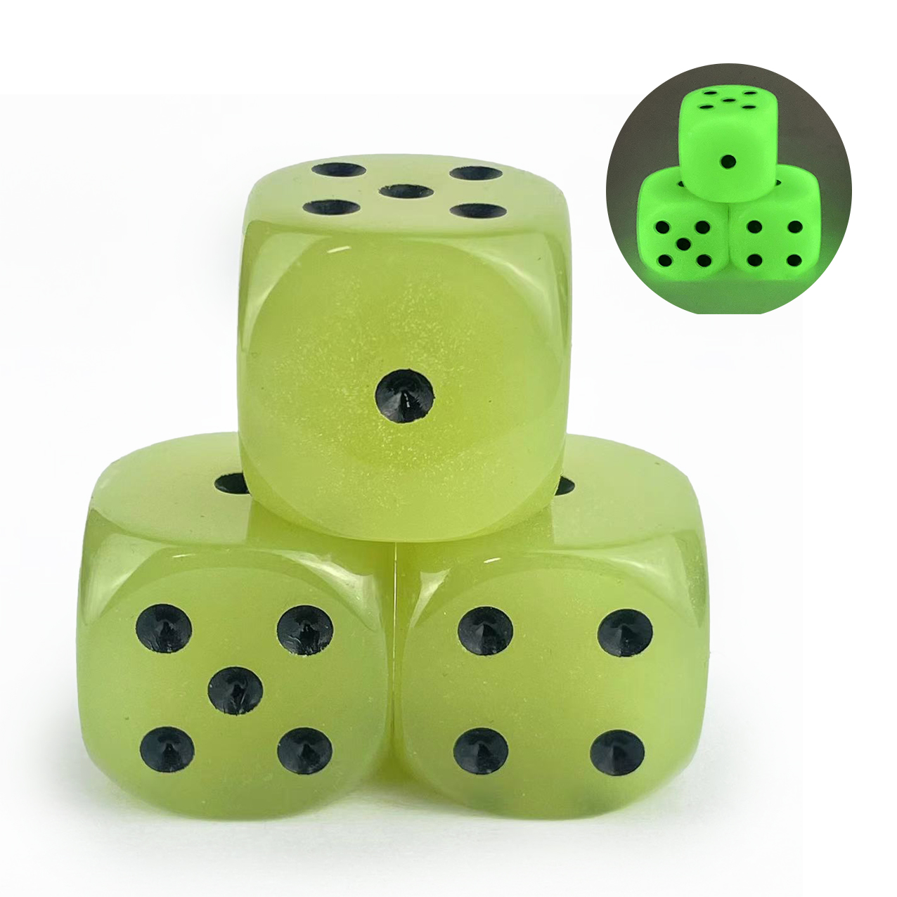 3-Pack 30mm D6  Glow in The Da - огляд і ціна Board Game Yahtzee