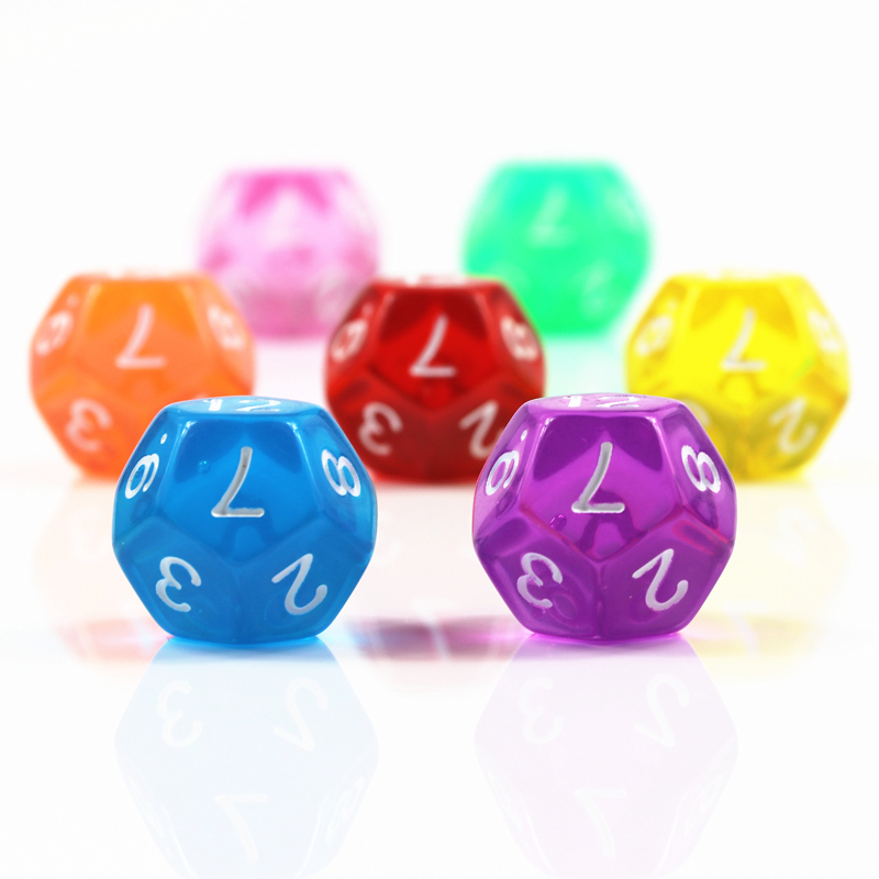 10Pcs 12 Sided Transparent Col - огляд і ціна Board Game Digital