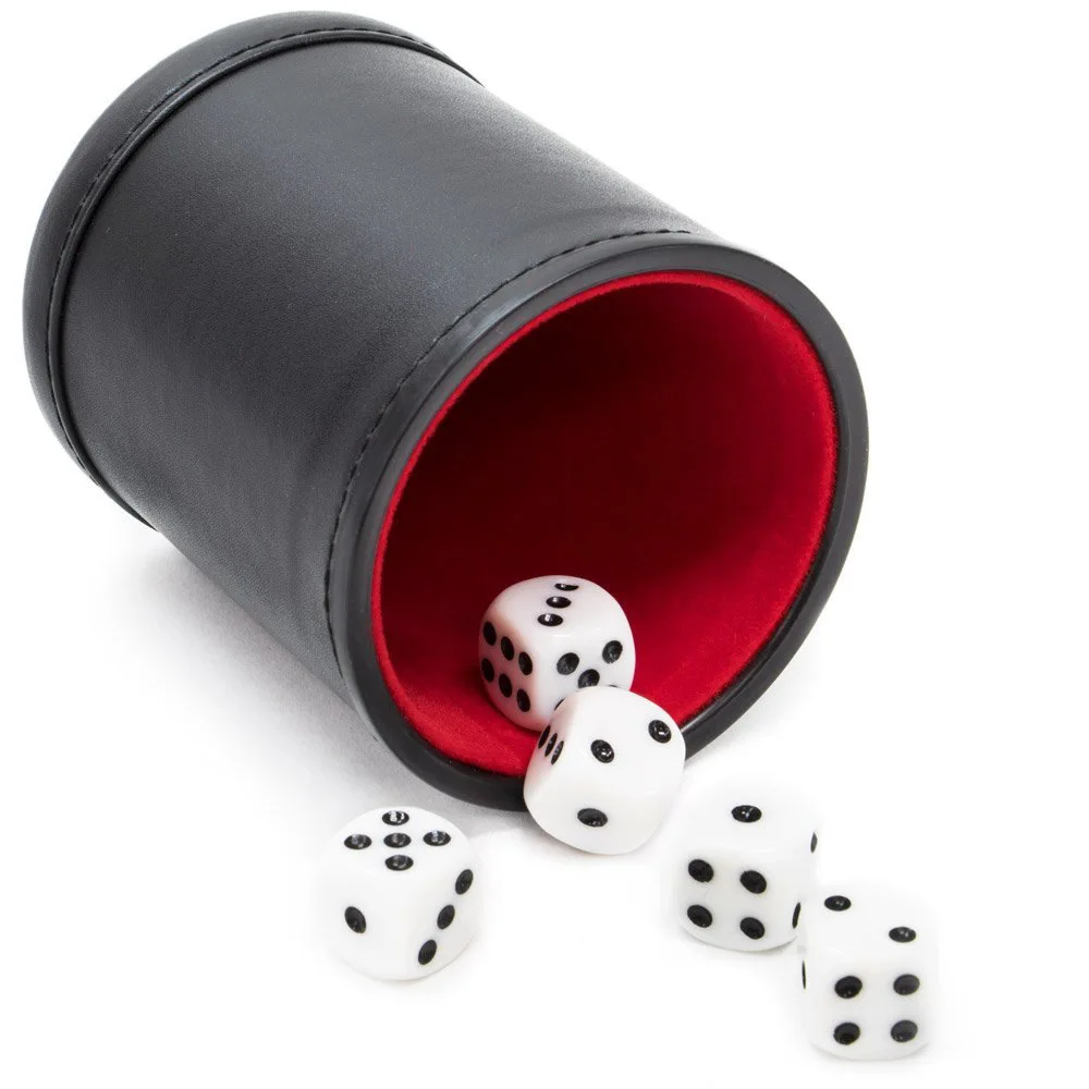 Leather Dice Cup with Lid Gree - огляд і ціна Board Game Yahtzee